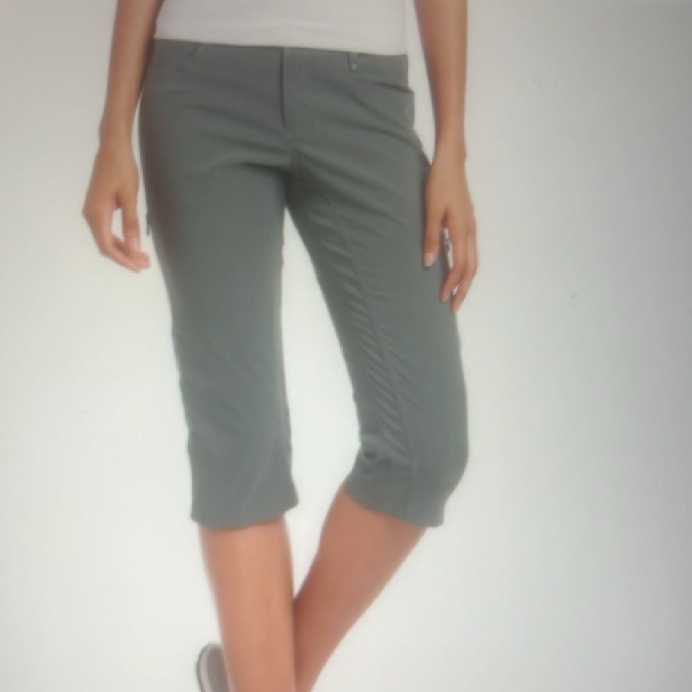 Kuhl TREKR KAPRI Women's Grey Cinched Leg Capri Pants Size 8